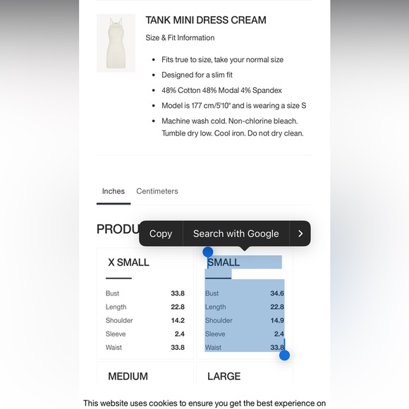 New with Tags Eterne Tank Mini Dress Oat Small - Picture 13 of 13